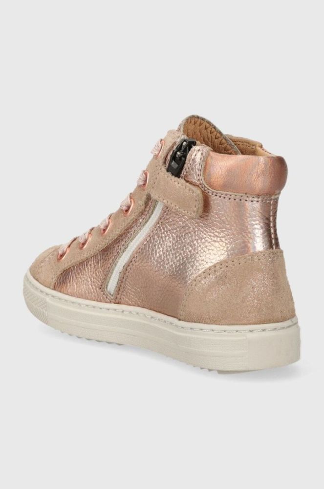 Дитячі шкіряні кеди Pom D'api SWAG ZIP LACE колір рожевий (3569524) фото 3