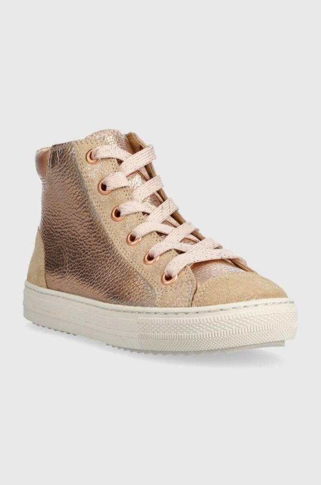Дитячі шкіряні кеди Pom D'api SWAG ZIP LACE колір рожевий (3615835) фото 2