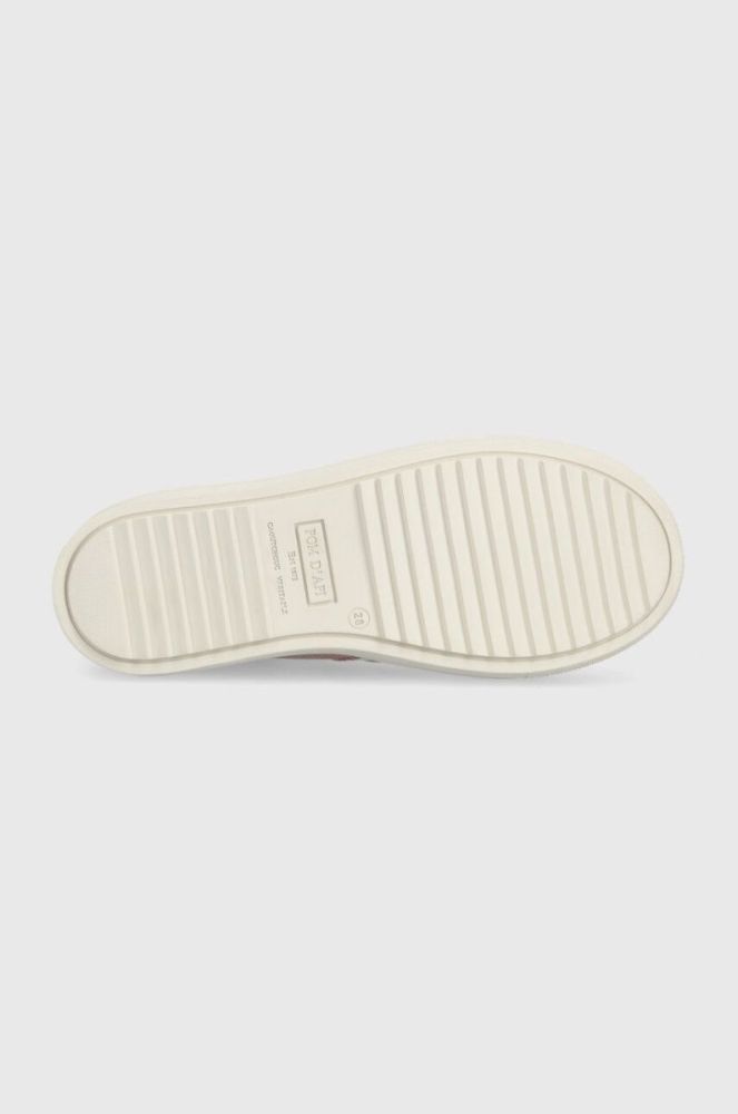 Дитячі шкіряні кеди Pom D'api SWAG ZIP LACE колір рожевий (3615835) фото 5