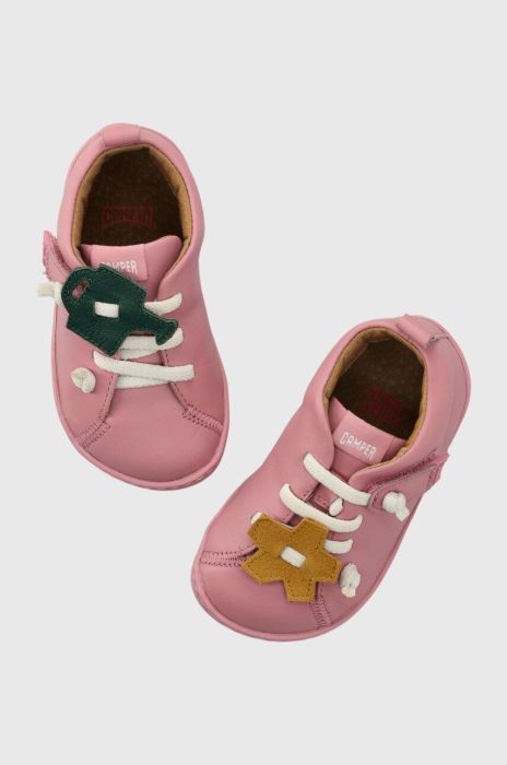 Дитячі шкіряні туфлі Camper 80153.G колір рожевий Дитячі шкіряні туфлі Camper 80153.G колір рожевий