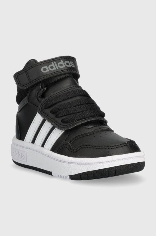 Дитячі кросівки adidas Originals HOOPS MID 3. AC I колір чорний фото 2