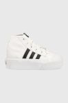 Дитячі кеди adidas Originals NIZZA PLATFORM MID колір білий Дитячі кеди adidas Originals NIZZA PLATFORM MID колір білий