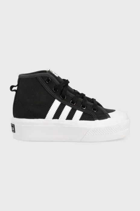 Дитячі кеди adidas Originals NIZZA PLATFORM MID колір чорний