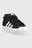 Дитячі кеди adidas Originals NIZZA PLATFORM MID колір чорний