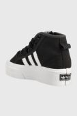 Дитячі кеди adidas Originals NIZZA PLATFORM MID колір чорний