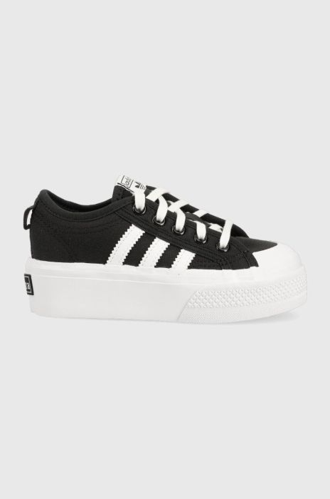 Дитячі кеди adidas Originals NIZZA PLATFORM C колір чорний