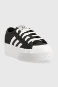 Дитячі кеди adidas Originals NIZZA PLATFORM C колір чорний