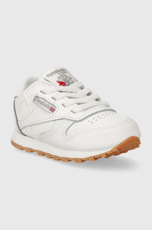 Дитячі кросівки Reebok Classic CL LTHR колір білий (3587048) фото 2