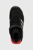 Дитячі черевики adidas FORTATRAIL EL K колір чорний