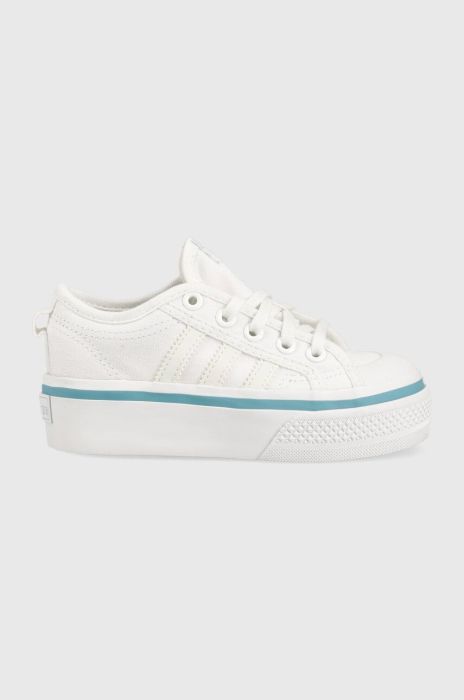 Дитячі кеди adidas Originals NIZZA PLATFORM C колір білий
