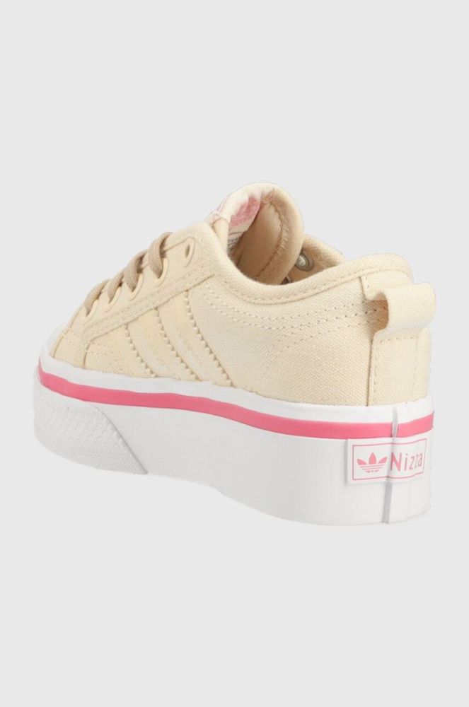 Дитячі кеди adidas Originals NIZZA PLATFORM C колір бежевий фото 3