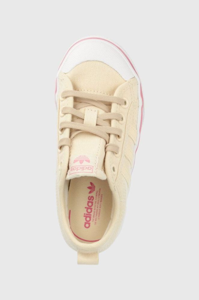 Дитячі кеди adidas Originals NIZZA PLATFORM C колір бежевий фото 4