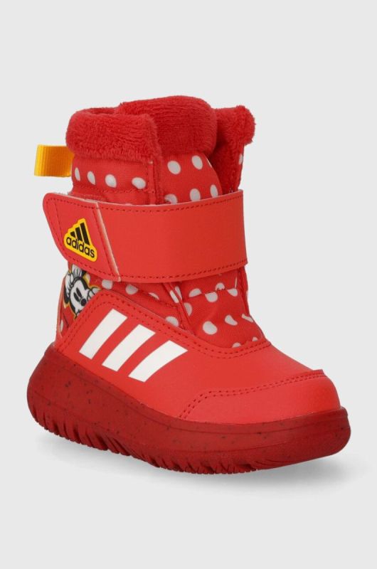Дитячі зимові черевики adidas Winterplay Minnie I колір червоний фото 2