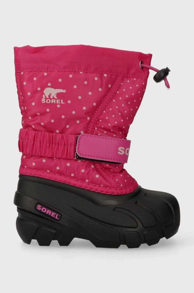 Дитячі зимові черевики Sorel 1888092 колір рожевий YOUTH FLURRY PRINT Girls