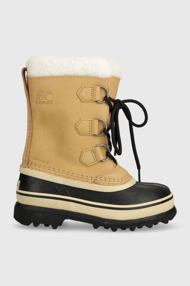 Дитячі замшеві зимові черевики Sorel 1123511 колір бежевий Youth Caribou