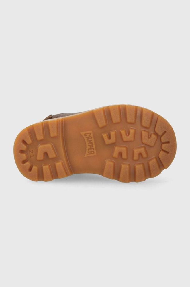 Дитячі шкіряні туфлі Camper Brutus FW колір коричневий фото 5