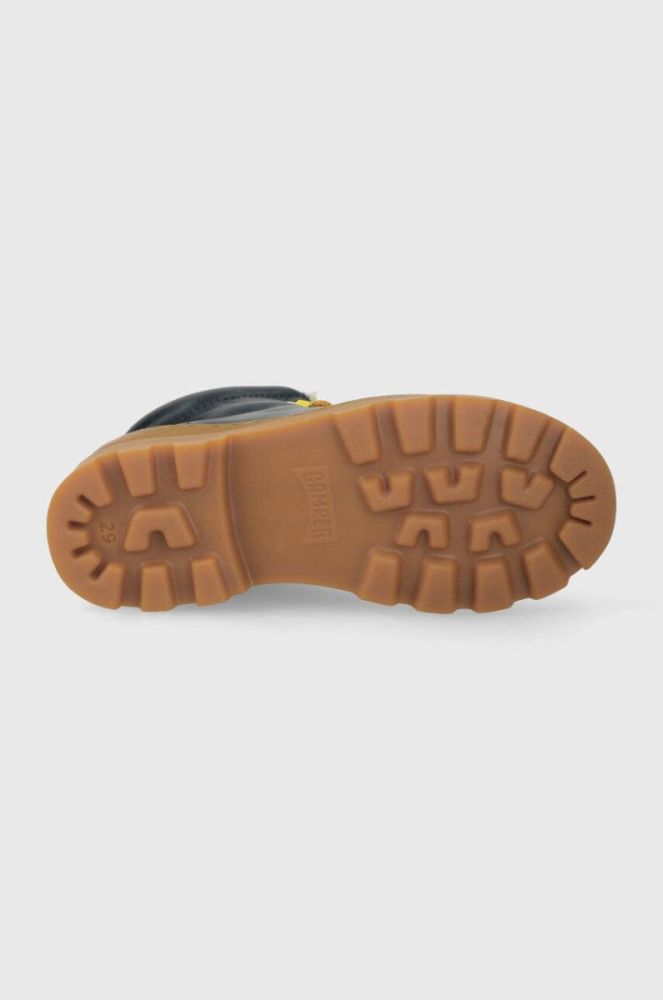 Дитячі шкіряні зимові черевики Camper K900313 Brutus Kids колір синій фото 5