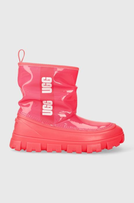 Дитячі чоботи UGG KIDS CLASSIC BRELLAH MINI колір рожевий