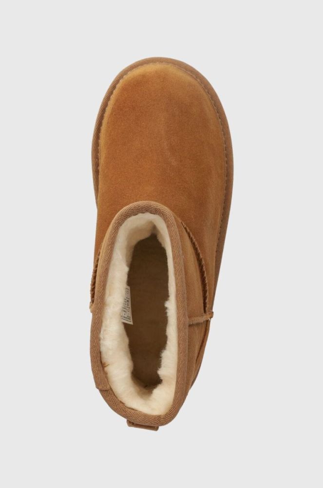 Дитячі замшеві чоботи UGG CLASSIC MINI PLATFORM колір бежевий фото 4