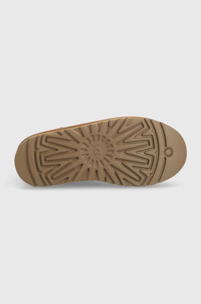 Дитячі замшеві чоботи UGG CLASSIC MINI PLATFORM колір бежевий фото 5