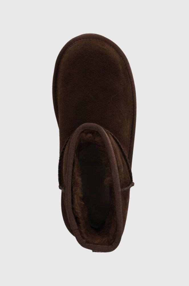 Дитячі замшеві чоботи UGG CLASSIC MINI PLATFORM колір коричневий фото 4