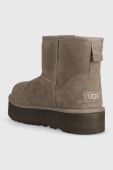 Дитячі замшеві чоботи UGG CLASSIC MINI PLATFORM колір сірий