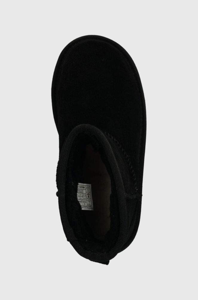 Дитячі замшеві чоботи UGG CLASSIC MINI PLATFORM колір чорний фото 4