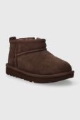 Дитячі замшеві чоботи UGG T CLASSIC ULTRA MINI колір коричневий