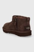Дитячі замшеві чоботи UGG T CLASSIC ULTRA MINI колір коричневий
