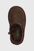 Дитячі замшеві чоботи UGG T CLASSIC ULTRA MINI колір коричневий