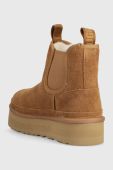 Дитячі замшеві зимові черевики UGG KIDS NEUMEL PLATFORMLSEA колір бежевий