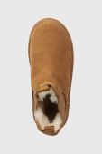 Дитячі замшеві зимові черевики UGG KIDS NEUMEL PLATFORMLSEA колір бежевий
