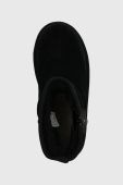 Дитячі замшеві чоботи UGG KIDS CLASSIC MINI ZIPPER TAPE L колір чорний