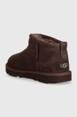 Дитячі замшеві чоботи UGG KIDS CLASSIC ULTRA MINI колір коричневий