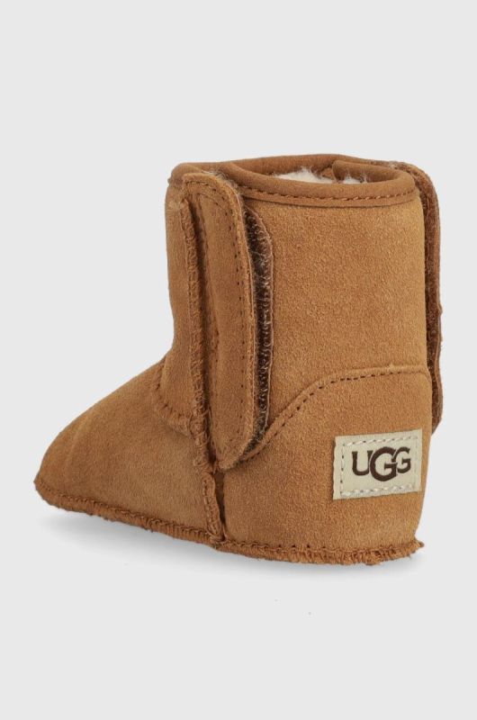 Замшеві кросівки для немовлят UGG I BABY CLASSIC колір бежевий фото 3