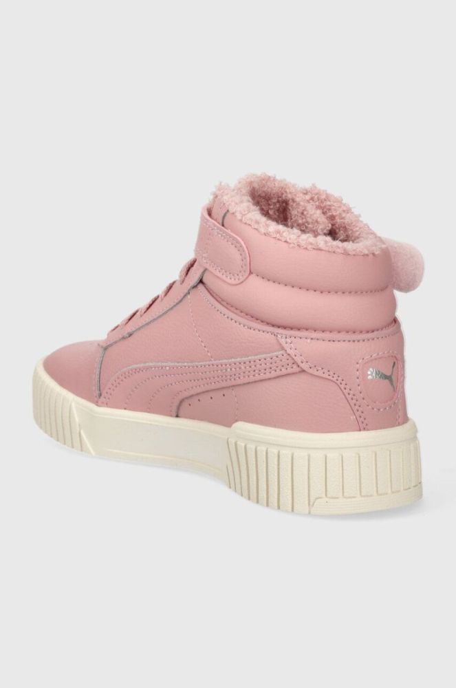 Дитячі кросівки Puma Carina 2.0 Mid WTR Jr колір рожевий фото 3