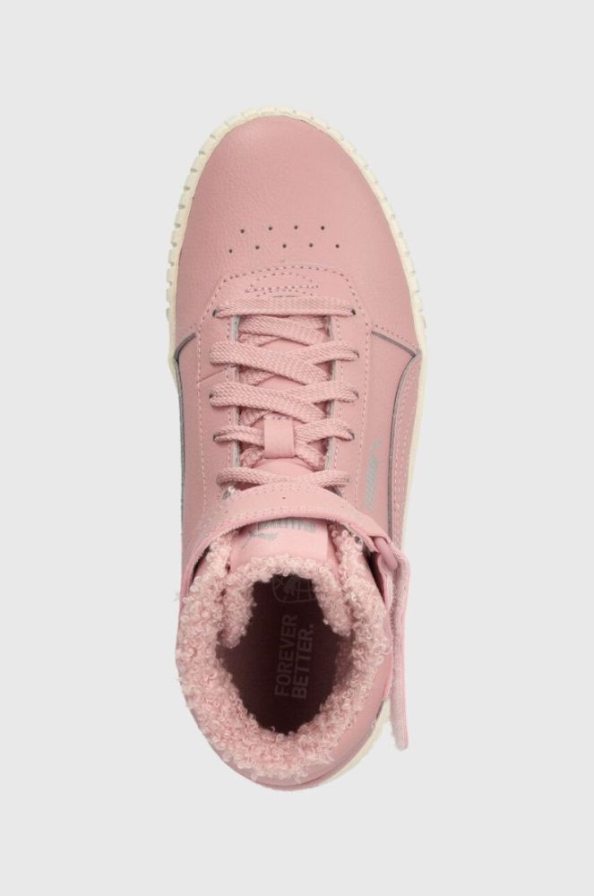 Дитячі кросівки Puma Carina 2.0 Mid WTR Jr колір рожевий фото 4