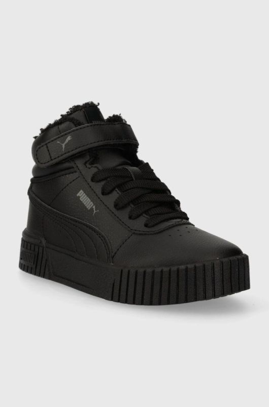 Дитячі кросівки Puma Carina 2.0 Mid WTR PS колір чорний фото 2