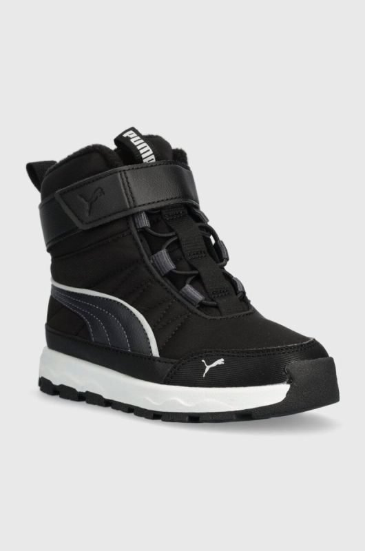 Дитячі чоботи Puma Evolve Boot AC+ PS колір чорний фото 2