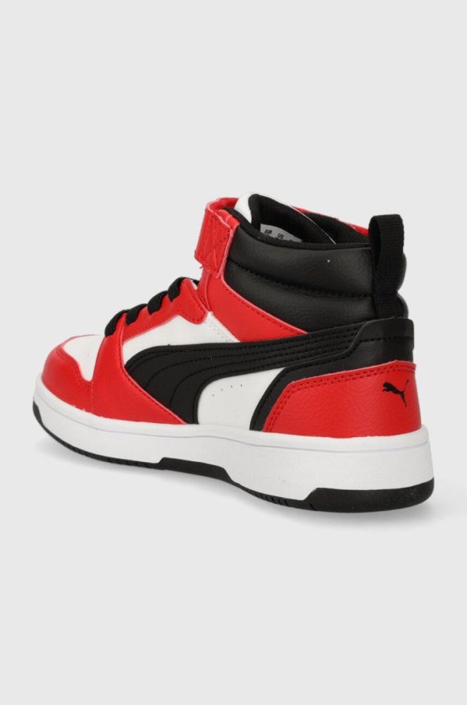 Дитячі кросівки Puma Rebound V6 Mid AC+ PS колір червоний фото 3