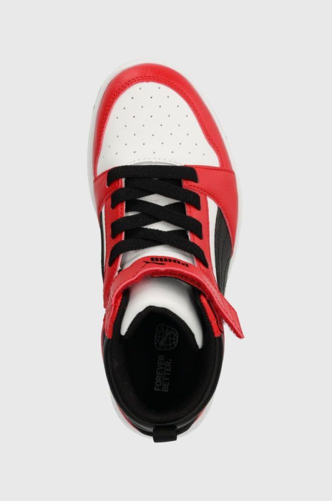 Дитячі кросівки Puma Rebound V6 Mid AC+ PS колір червоний фото 4