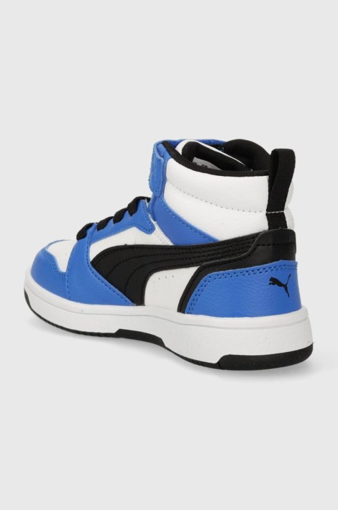 Дитячі кросівки Puma Rebound V6 Mid AC+ PS колір блакитний фото 3