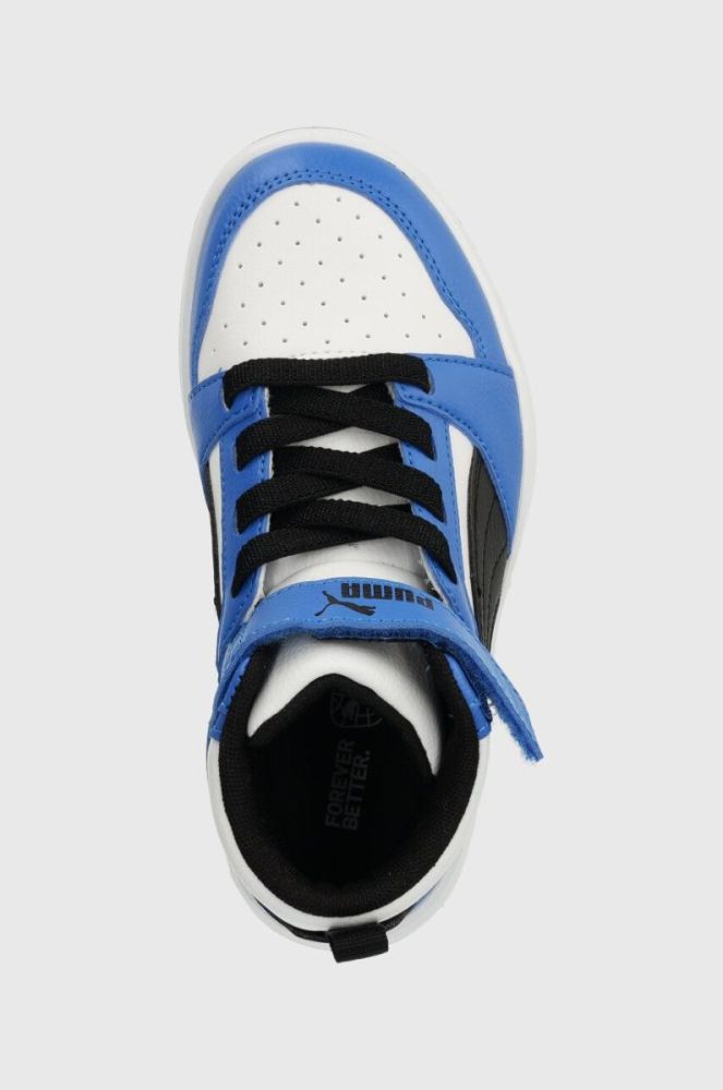 Дитячі кросівки Puma Rebound V6 Mid AC+ PS колір блакитний фото 4