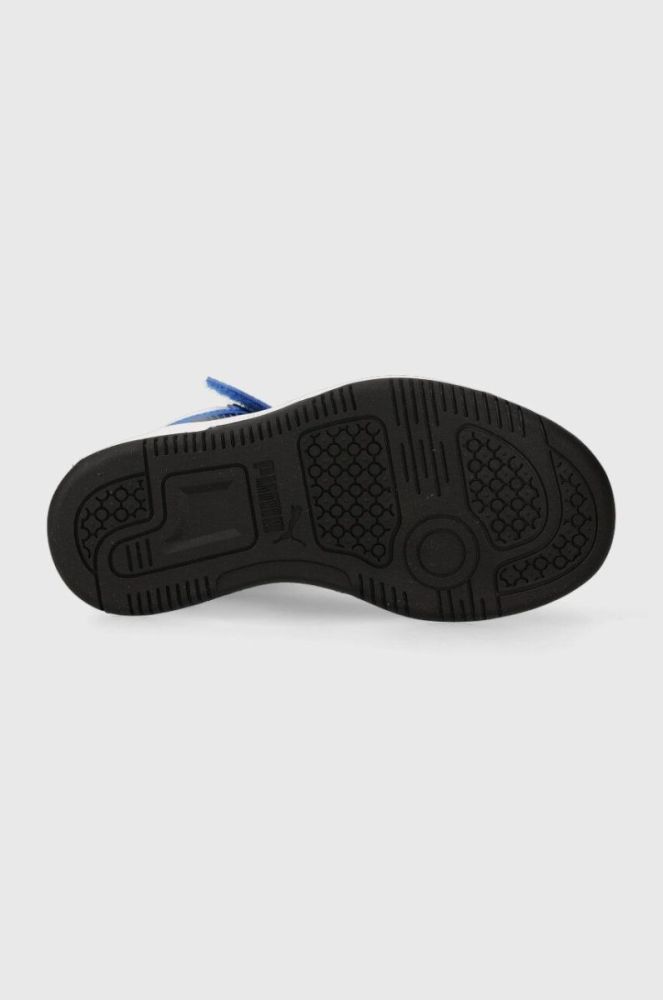 Дитячі кросівки Puma Rebound V6 Mid AC+ PS колір блакитний фото 5