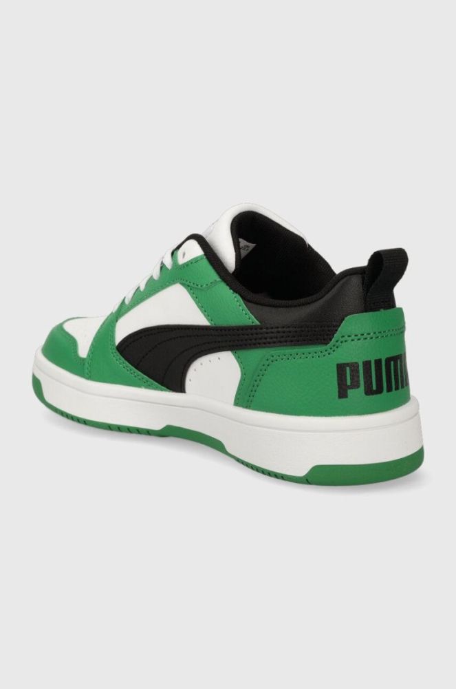 Дитячі кросівки Puma Rebound V6 Lo Jr колір зелений фото 3