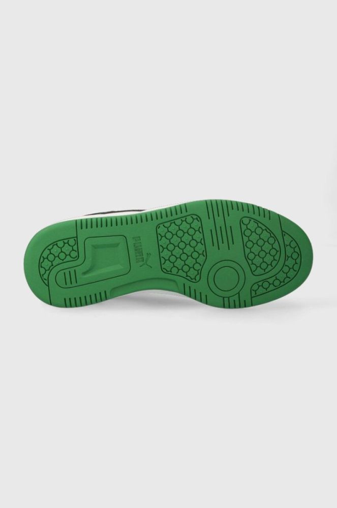 Дитячі кросівки Puma Rebound V6 Lo Jr колір зелений фото 5