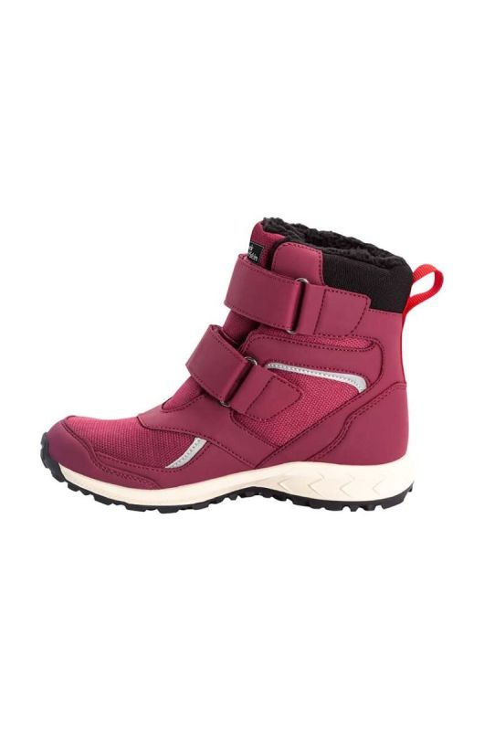 Дитячі зимові черевики Jack Wolfskin WOODLAND WT TEXAPORE HIGH VC колір бордовий фото 2