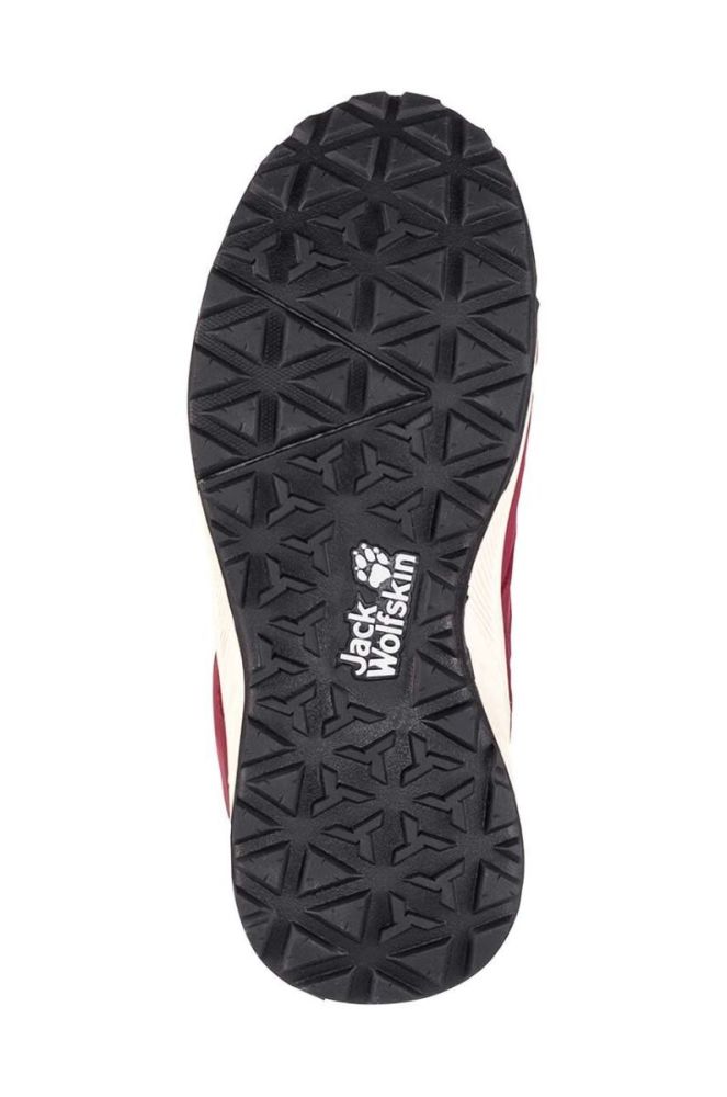 Дитячі зимові черевики Jack Wolfskin WOODLAND WT TEXAPORE HIGH VC колір бордовий фото 6