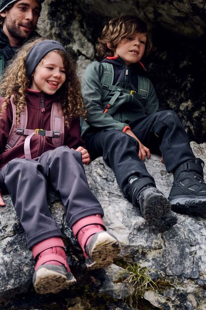 Дитячі зимові черевики Jack Wolfskin VOJO WT TEXAPORE HIGH колір чорний фото 7