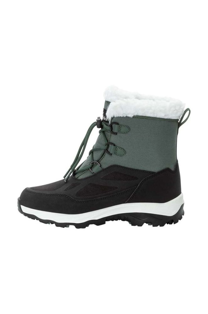Дитячі зимові черевики Jack Wolfskin VOJO SHELL XT TEXAPORE MID колір зелений фото 2